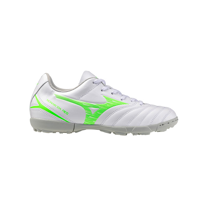 ミズノ モナルシーダネオ3セレクト JR AS mizuno サッカー フットサル 土 人工芝 天然芝 ホワイト×ネオングリーン (P1GE252537)