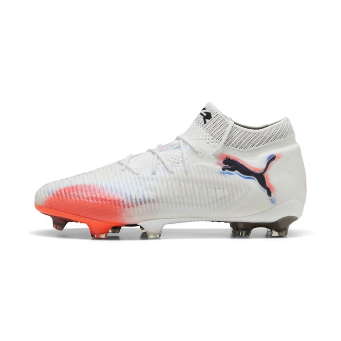 プーマ フューチャー8 アルティメット FG PUMA サッカースパイク シューズ 天然芝 大人 メンズ レディース PUMA White-PUMA Black-Glowing Red (108581-01)｜sportsプラス １