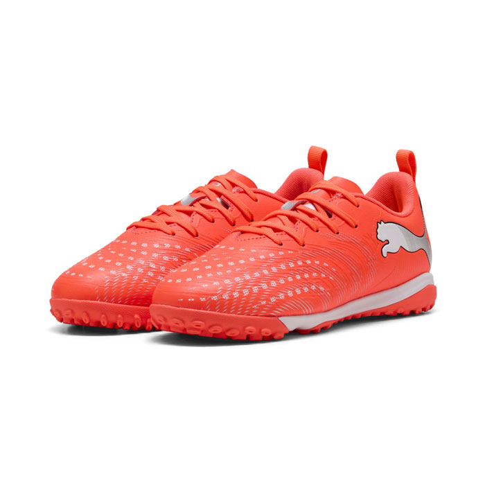 プーマ フューチャー 9 プレイ TT + MID JR PUMA サッカー フットサル トレーニングシューズ トレシュー ジュニア キッズ 子供 Glowing Red-PUMA White-PUMA Black-PUMA Silver (108931-01)