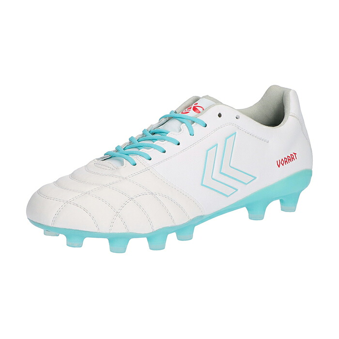 ヒュンメル ヴォラート3 PRO WIDE hummel サッカースパイク シューズ 土 人工芝 天然芝 ワイド 3E 大人 ホワイト×ターコイズ (HAS1244W-1062)|sportsプラス 1