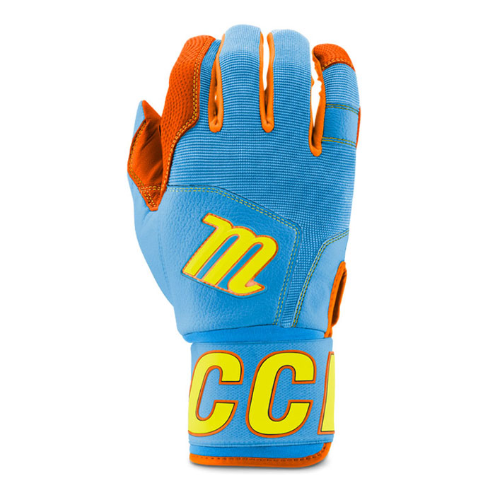 野球 マルッチ バッティング手袋 marucci バッティンググローブ 大人 草野球 (MBG2BKSM-CB-OR)