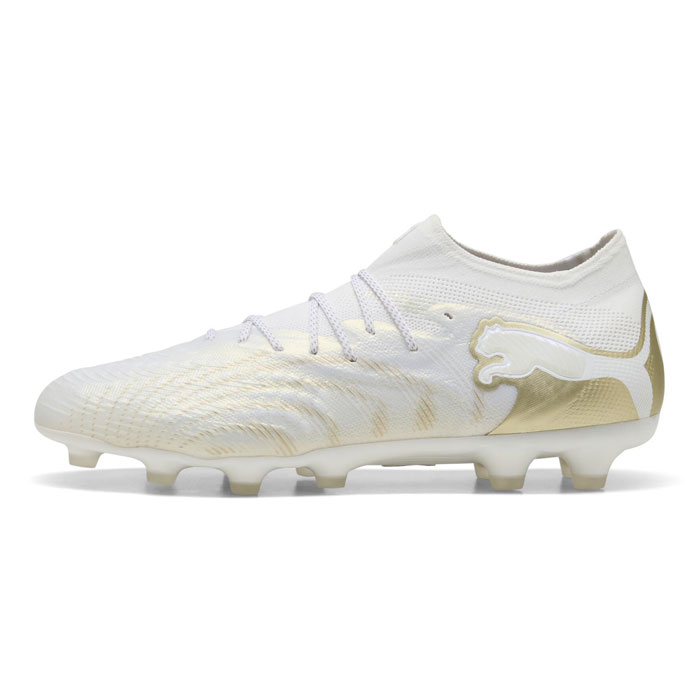 プーマ フューチャー 9 アルティメット HG/AG puma サッカースパイク シューズ 天然芝 人工芝 土 大人 メンズ レディース PUMA White-Metallic Gold-PUMA Black (108898-04)