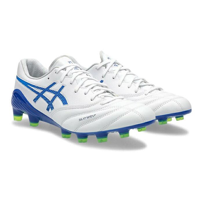 アシックス DS LIGHT X-FLY 6 asics サッカースパイク シューズ 土 人工芝 天然芝 White/Asics Blue (1101A076-102)