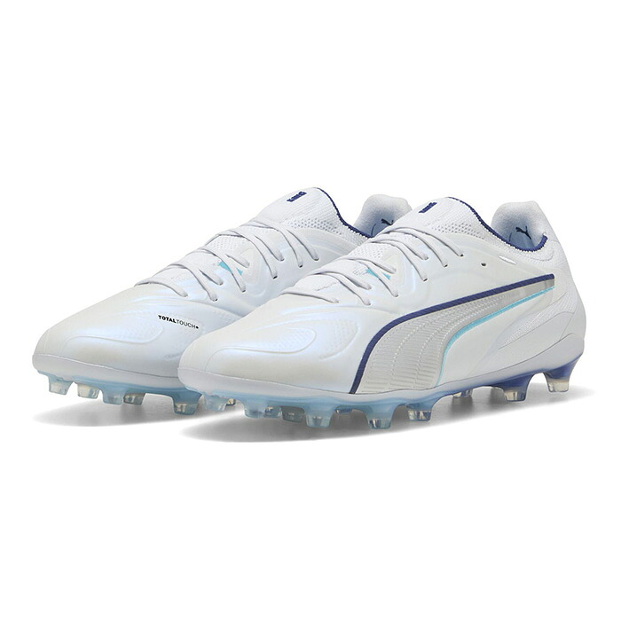 プーマ キング 20 アルティメット FG/AG PUMA サッカースパイク シューズ 人工芝 天然芝 大人 Silver Mist-Blue Jewel-Vibrant Blue (108457-03)