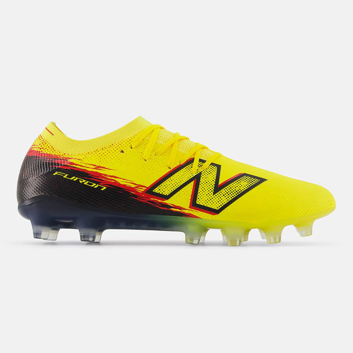 ニュー平衡にする Furon Elite HG V8 NewBalance 蹴球スパイク シューズ 捉え所の無い地べた 土 人工芝 生まれながら芝 黄色 (UF1H9YSD)