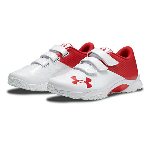 アンダーアーマー UA エクストリーム トレーナー ワイド UNDERARMOUR シューズ トレーニングシューズ トレシュー 靴 ベルクロ マジックテープ 3本ベルト スポーツ メンズ ホワイト×レッド (3025678-WHT-RED)