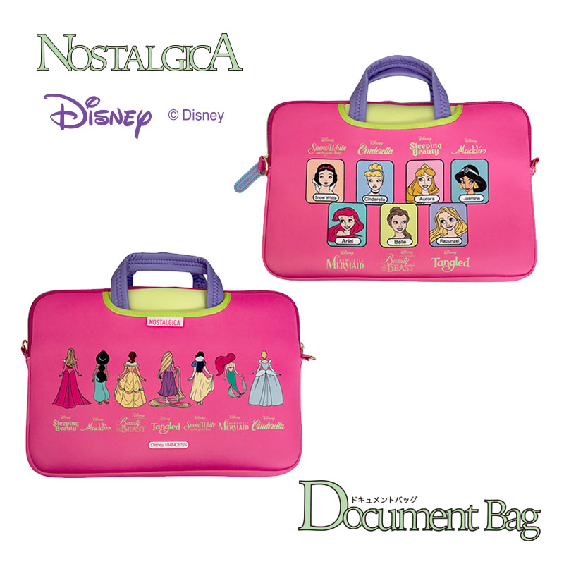 [公式] Disney ディズニー NOSTALGICA ディズニープリンセス ドキュメントバッグ DS5981N ノスタルジカ Document Bag PCケース PCアクセサリー スリーブケース インナーケース画像