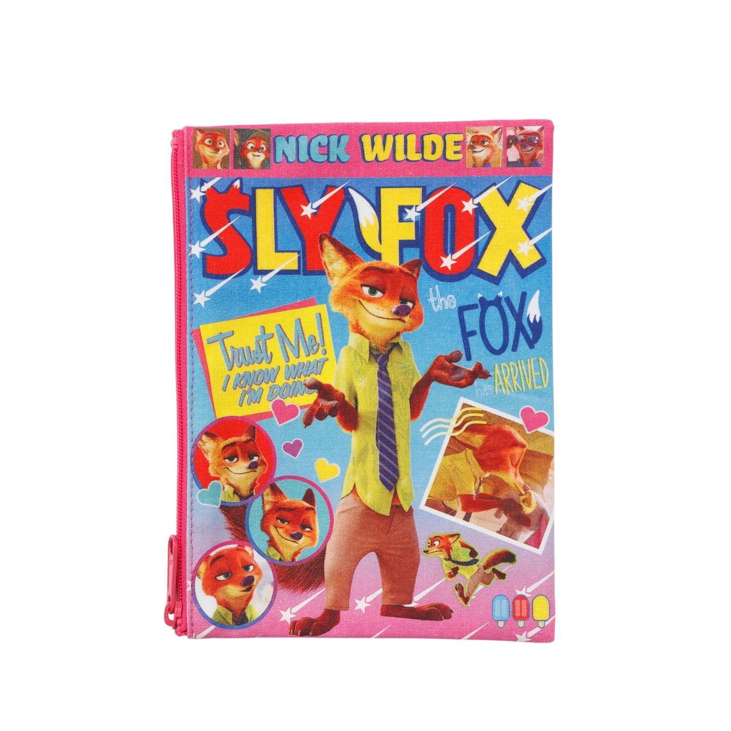 再販予約受付中★入荷2026年4月以降[公式] Disney ディズニー ズートピア ニック・ワイルド マガジン フラットポーチ DS8206EC スモール・プラネット Zootopia画像