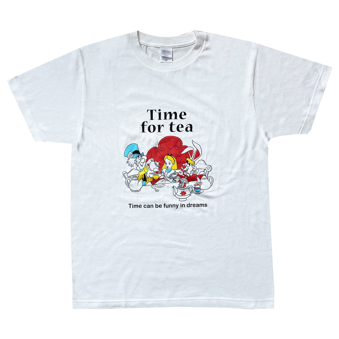 楽天市場 Disney ディズニー アリス ｔｉｍｅ ｆｏｒ ｔｅａ ｗｈ Tシャツ Awds6956em Awds6957em Kiitos 楽天市場店