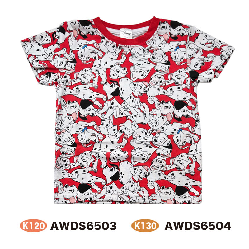 【ポイント10倍★2/19-2/23 お買い物マラソン】[公式] Disney ディズニー 101匹わんちゃん ぎっしり 総柄 Tシャツ トップス キッズ AWDS6503_AWDS6504 スモール・プラネット画像