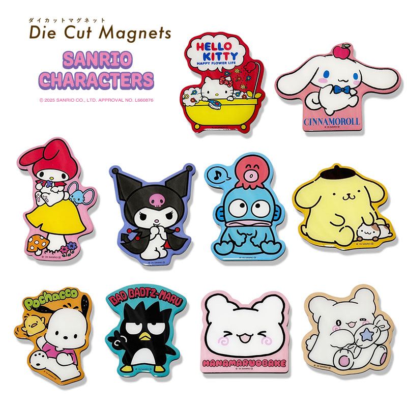 サンリオキャラクター　とびだすマグネット キティ、マイメロ、ポムポムプリン サンリオキャラクター とびだすマグネット キティ、マイメロ、ポムポム