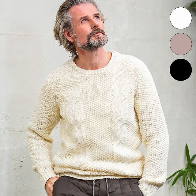 楽天市場 1piu1uguale3 Relax ウノピゥウノウグァーレトレ ケーブル ラグラン プルオーバー ニット メンズ セーター トップス おしゃれ かっこいい ブランド セットアップ ウノピュウ Spaccio