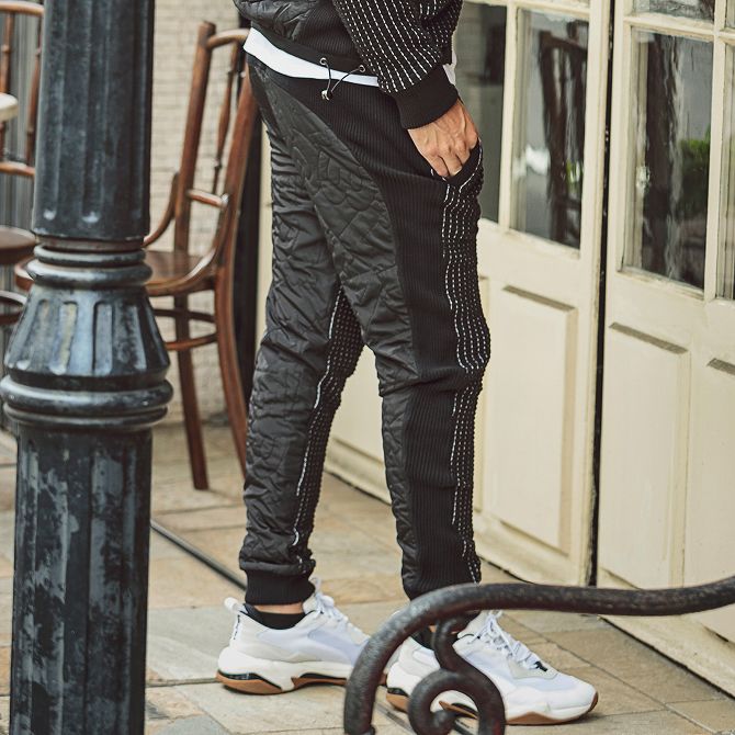 1piu1uguale3 Relax ウノピゥウノウグァーレトレ キルティング ロゴ ワッフル ロングパンツ ボトムス ズボン メンズ かっこいい おしゃれ ブランド ウノピュウ Liceochiloe Cl