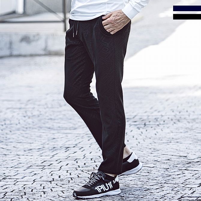 1piu1uguale3 Relax ウノピゥウノウグァーレトレ 4wayダブルクロス総柄ロゴ スラックス ズボン ボトムス メンズ かっこいい おしゃれ ブランド ウノピュウ Wloczypies Pl