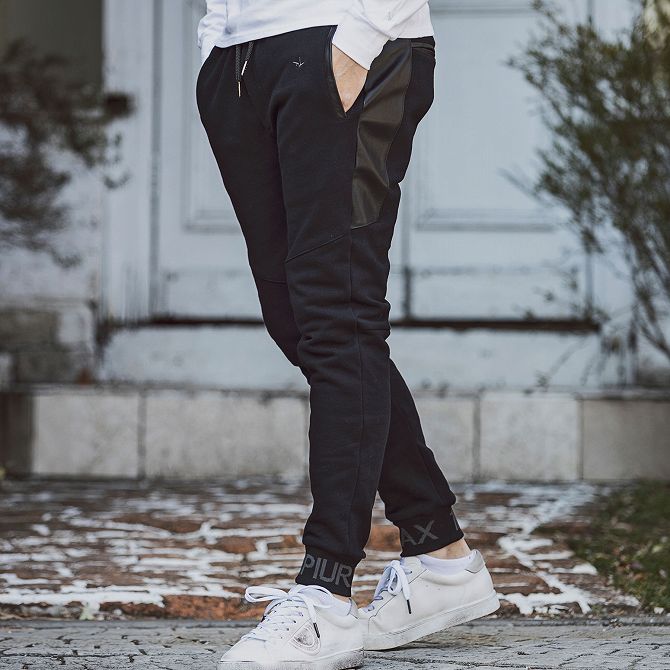 1piu1uguale3 Relax 1piu1 おしゃれ かっこいい ウェア ウノピゥ ウノピゥウノウグァーレトレ ウノピュウ ウノピュー ズボン ハーフレザースウェットパンツ ブランド ボトムス メンズ 安い ウノピゥウノウグァーレトレ