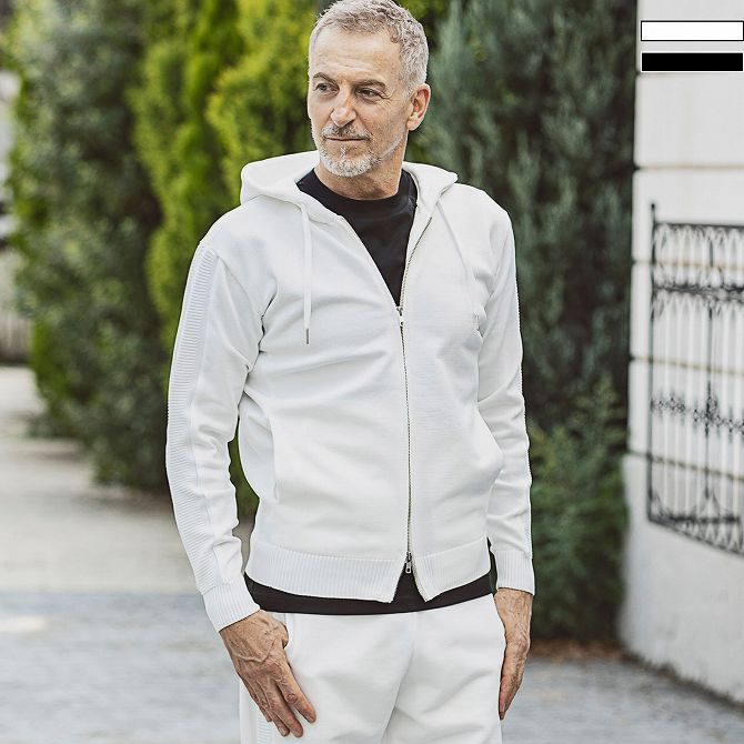 Akm Contemporary エイケイエムコンテンポラリー ニットジップアップパーカー メンズ かっこいい おしゃれ ブランド 期間限定送料無料