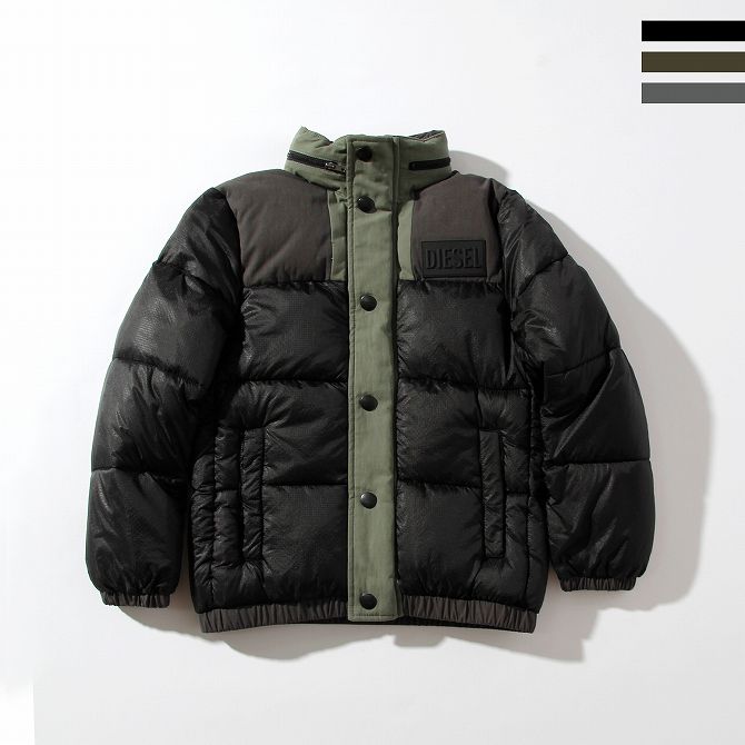 美品　DIESEL リバーシブル　パーカー　ブルゾン　ロゴ総柄　XL相当 黒 楽天市場】DIESEL ディーゼル フーディーブルゾンリバーシブル