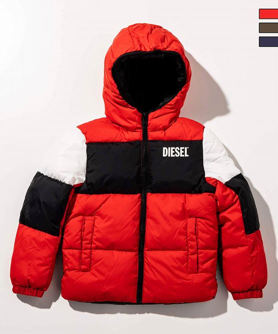 DIESEL ディーゼル ブランドロゴ中綿ジャケットコート 男の子 女の子 子供服 こども服 キッズ おしゃれ かっこいい かわいい ブランド