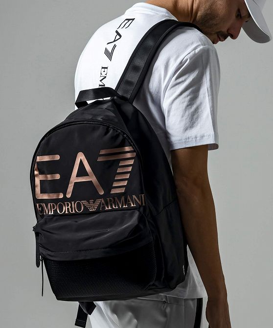 EMPORIO ARMANI EA7 イーエーセブン TRAIN LOGO SERIES U BIG LOGO U BACKPACK リュックサック バックパック ロゴ エンポリオ アルマーニ メンズ おしゃれ かっこいい ブランド