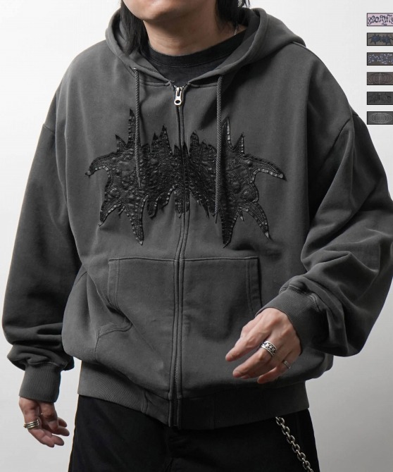ILL'S イルズ 裏毛 ヴィンテージライク ZIPパーカー ユニセックス メンズ レディース おしゃれ かっこいい ブランド