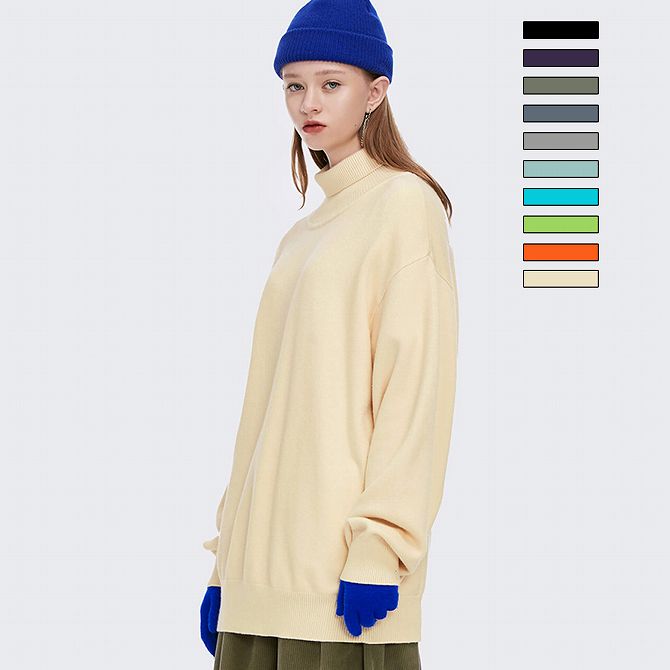 楽天市場 Inflation インフレーション ハイネック ルーズ セーター メンズ レディース かっこいい かわいい おしゃれ ストリート ブランド 安い Spaccio