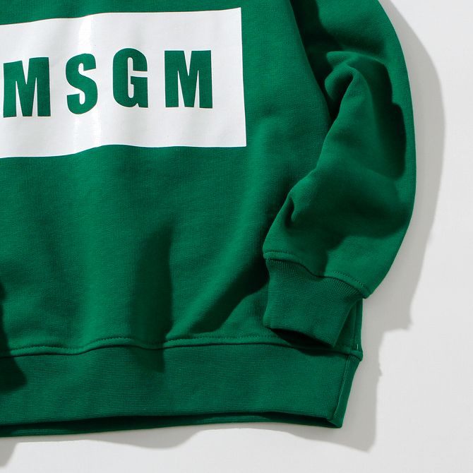 MSGM エムエスジーエム おしゃれ かっこいい かわいい こども服 キッズ スウェットプールオーバー ブランド 子供服 長袖カットソー 独特の上品  スウェットプールオーバー