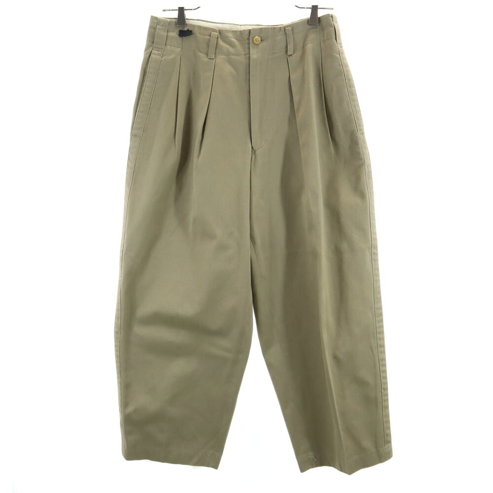 古着 Y’s for men ワイズフォーメン 80s タック チノズボン下 M ベージュ メンズ 【中古】
