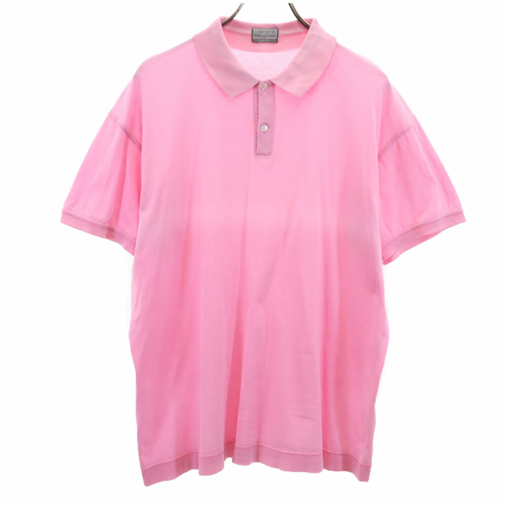 ディオール　ポロシャツ Dior Oblique Polo Shirt White, Blue and Brown Cotton