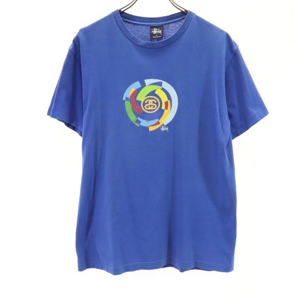 90's stussyステューシー/USA製・カスタムメイド/メンズTシャツ/M ステューシー STUSSY 90s 90年代 紺タグ HI99 USA製 Tシャツ