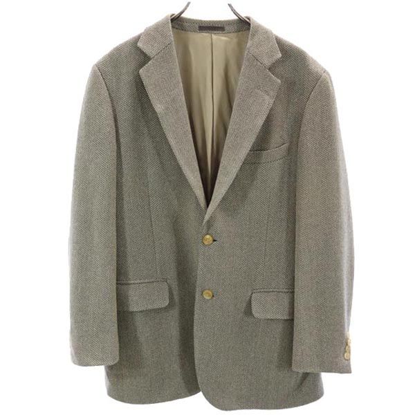 バーバリー ロンドン 三陽商会 カシミヤブレンド ヘリンボーン柄 テーラードジャケット AB7 グレー系 BURBERRY LONDON オールド メンズ os-fre-57883_001.jpg