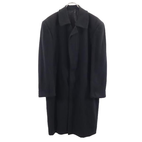 古着 KANSAIMAN カンサイマン カシミヤ ステンカラーコート ブラック メンズ 【中古】 【PD】