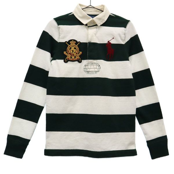 POLO　ポロラルフローレン　刺繍ロゴ　ラガーシャツ　ポロシャツ　ボーダー 楽天市場】POLO Ralph Lauren ポロ ラルフローレン サイズ:XS