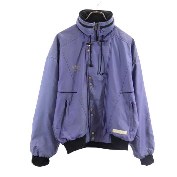 80s 90s adidas アディダス ナイロンスタジャン サテン デサント製 adidas - 80s adidas 三本ライン ナイロンスタジャン 古着