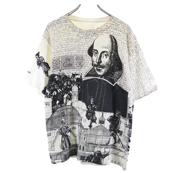 古着 VINTAGE ヴィンテージ 90s オールド シェイクスピア プリント 半袖 Tシャツ アイボリー アートT メンズ 【中古】|古着、USED専門百貨店BIG2nd