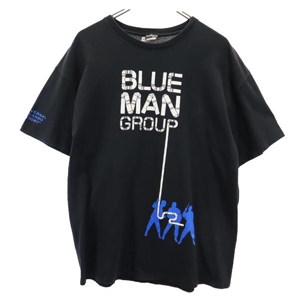 BLUE MAN GROUP Tシャツ L 黒 パフォーマンスアート ブルーマングループ アーティスト 音楽 半袖 │ヴィテージ古着屋