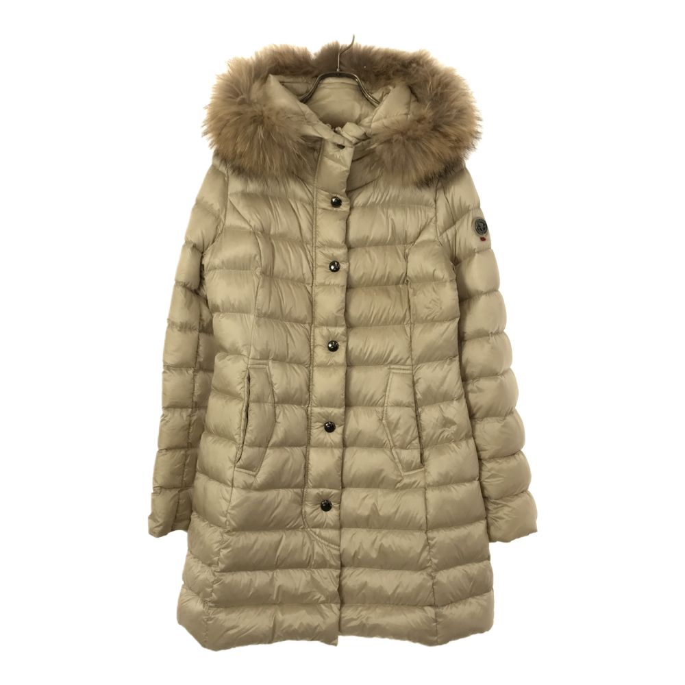 古着 CAPEHORN ケープホーン ラクーン ファー付き ダウンコート 42 ベージュ レディース 【中古】 【PD】