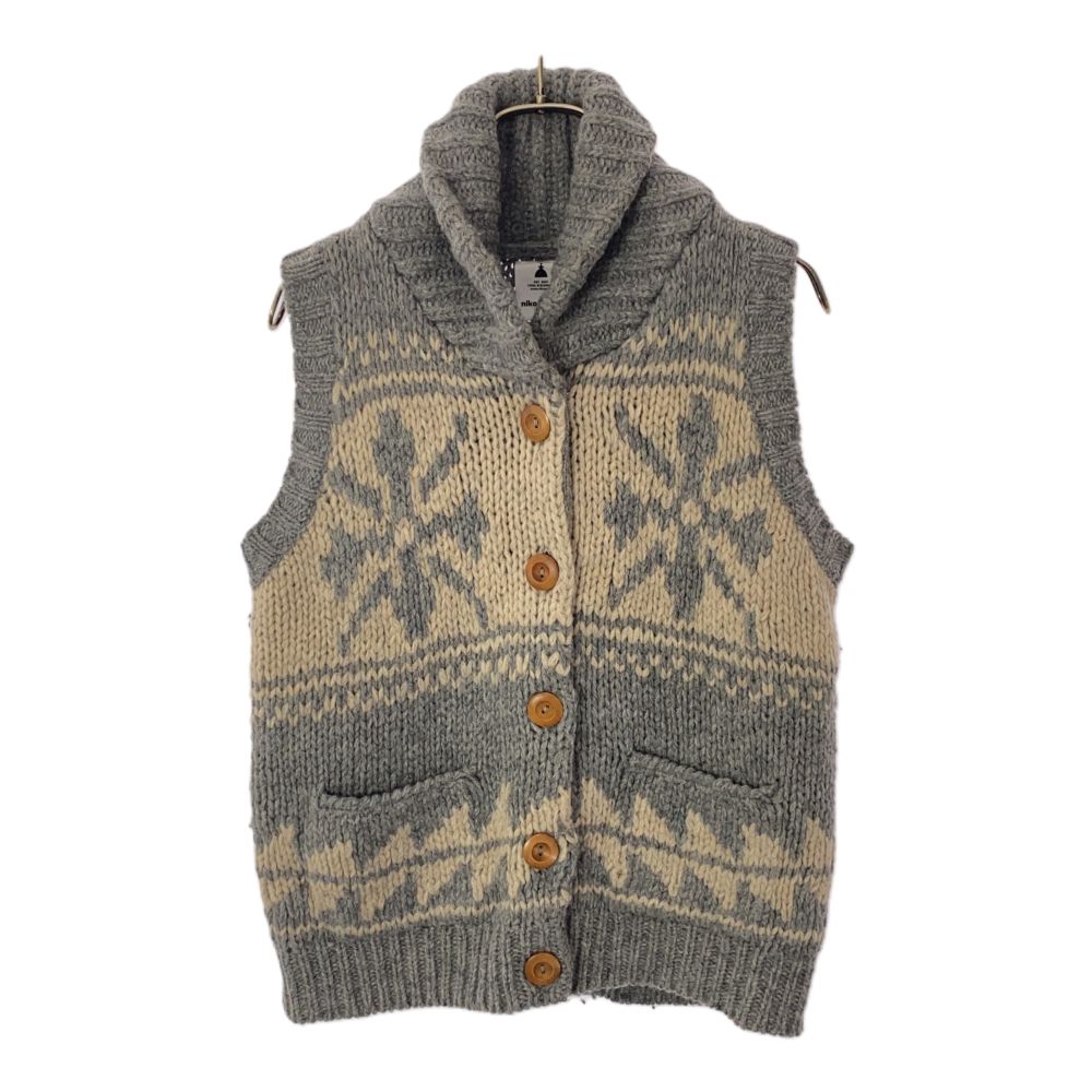 ジルサンダー イタリア製 ロング ニットベスト 36 グレージュ JIL