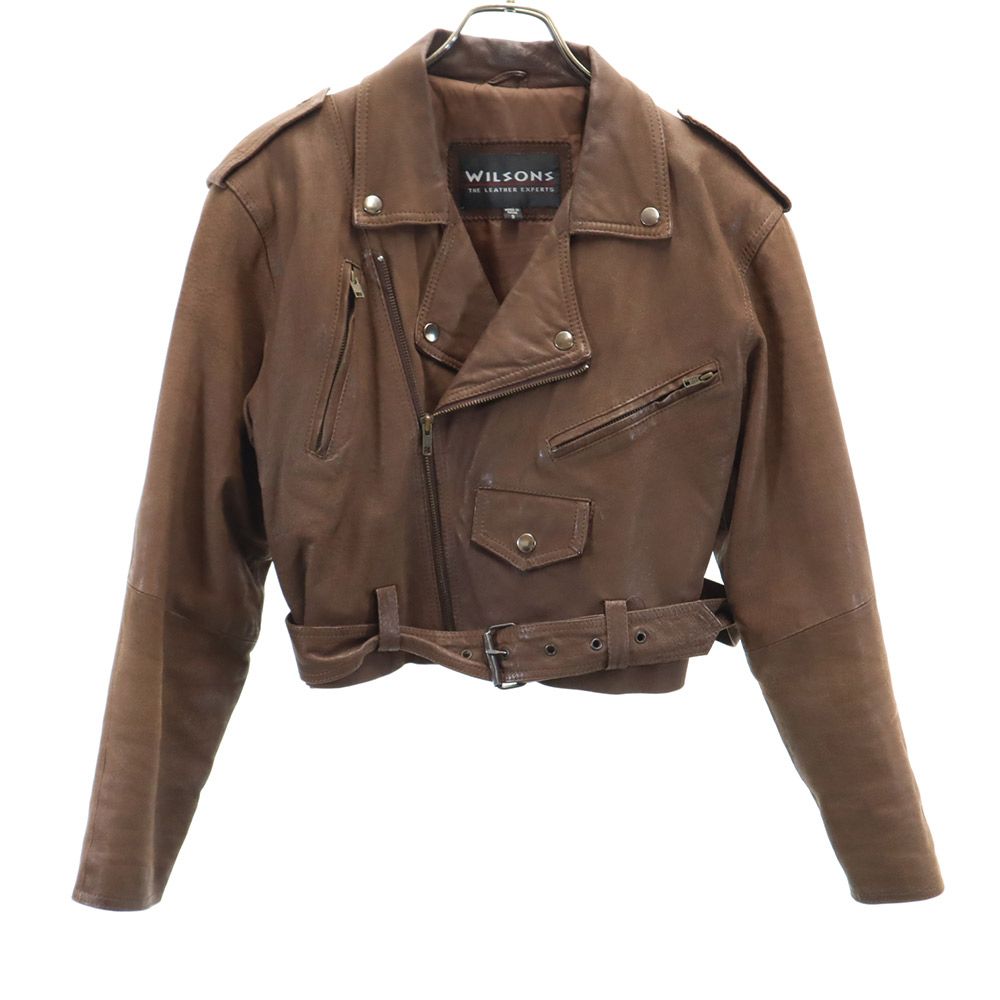 本革 WILSONS ウィルソン ダブルライダース レザー ジャケットショート丈 ウィルソンズレザー レザージャケット 黒 ブラック | ビンテージ