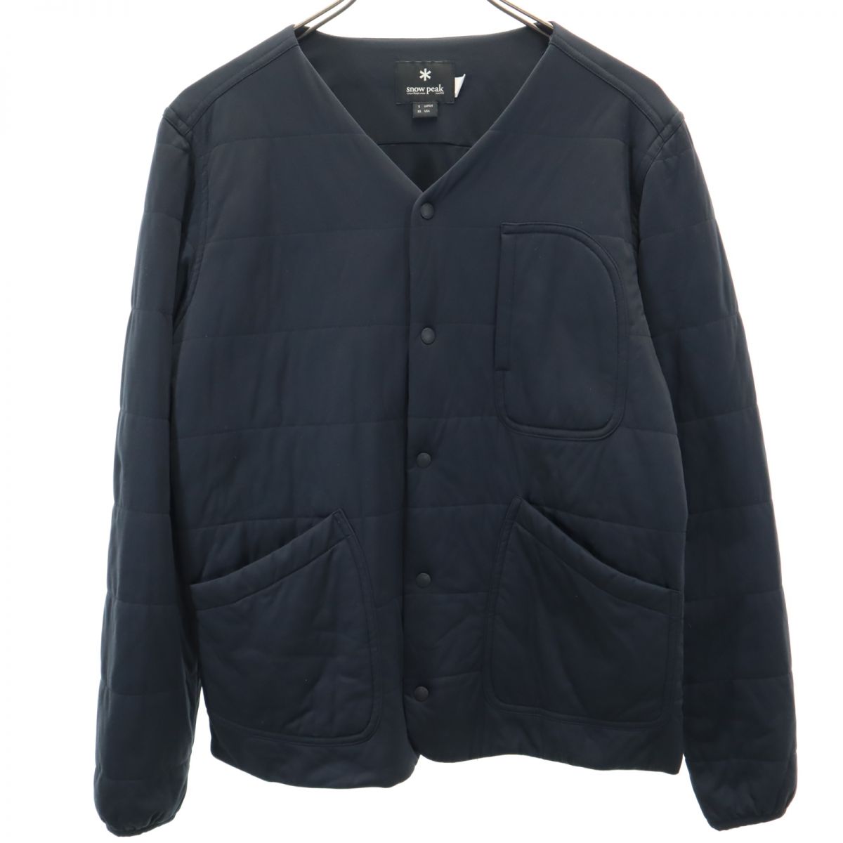 古着 snowpeak スノーピーク ノーカラー 中綿ジャケット S ネイビー メンズ 【中古】|古着、USED専門百貨店BIG2nd