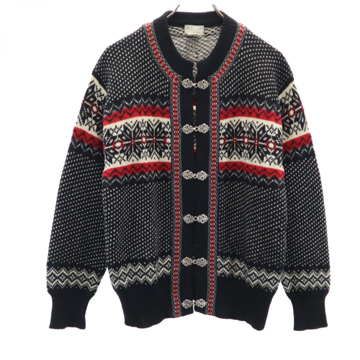 MONTGOMERY WARD ヴィンテージ　70s　カーディガン　ニット古着 レディース 古着 70s Montgomery Ward スカラップ カット