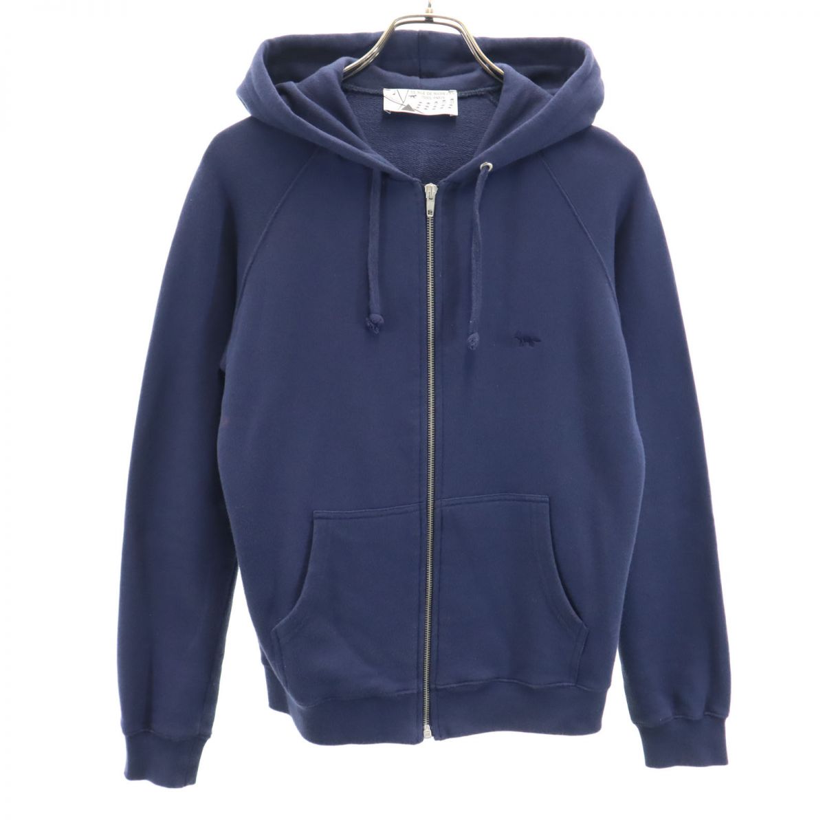 古着 KITSUNE キツネ 長袖 スウェット ジップパーカー S ネイビー メンズ 【中古】｜古着、USED専門百貨店BIG2nd