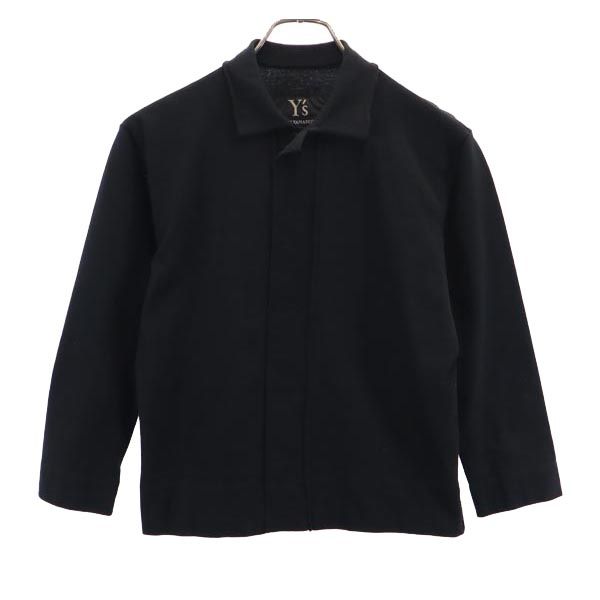 ヨウジ・ヤマモト Yohji Yamamoto コットンブルゾン ブラック 楽天市場】ヨウジヤマモト 襟付き コットン カーディガン 2 ブラック