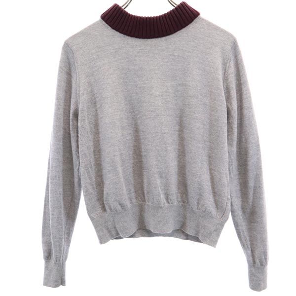 アクネストゥディオズ ウール100％ ニット S グレー&times;ボルドー ACNE STUDIOS 長袖 セーター レディース 【中古】 【231012】｜古着、USED専門百貨店BIG2nd 7,762円