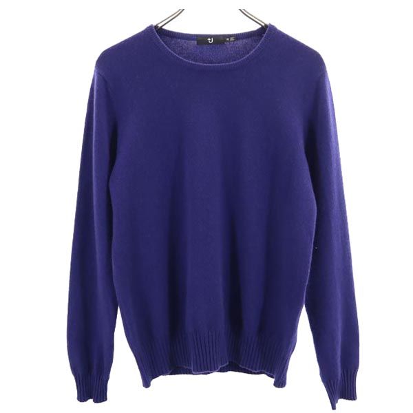ユニクロ UNIQLO ニット セーター トップス カシミヤ カシミア 100% ネイビー 紺 クルーネック 丸首 レディース Lサイズ