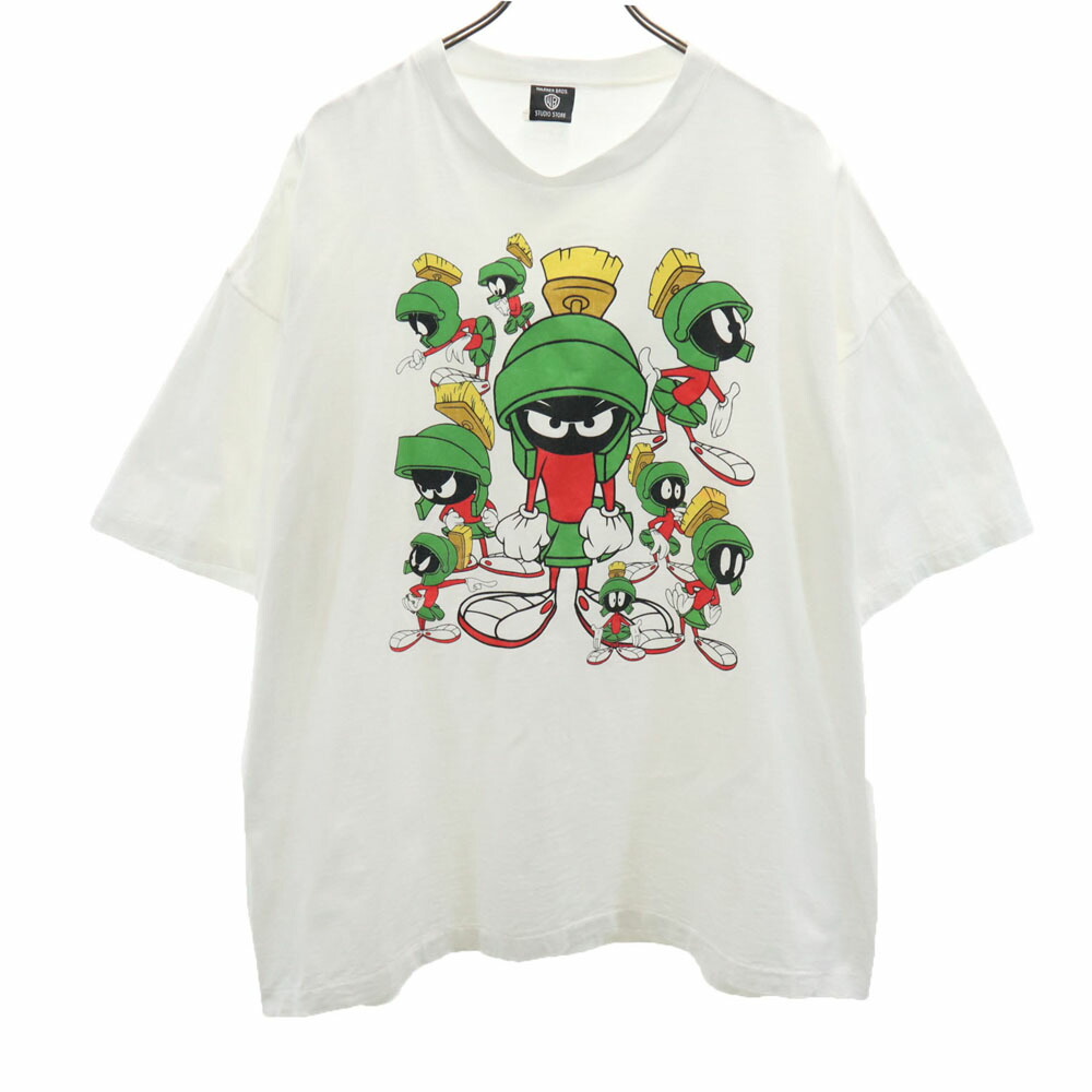 古着 WARNER BROS. STUDIO STORE ワーナーブラザーススタジオストア 90s ルーニー・テューンズ 半袖 マービンザマーシャン Tシャツ ホワイト シングルステッチ オールド ヴィンテージ メンズ 【中古】｜古着、USED専門百貨店BIG2nd