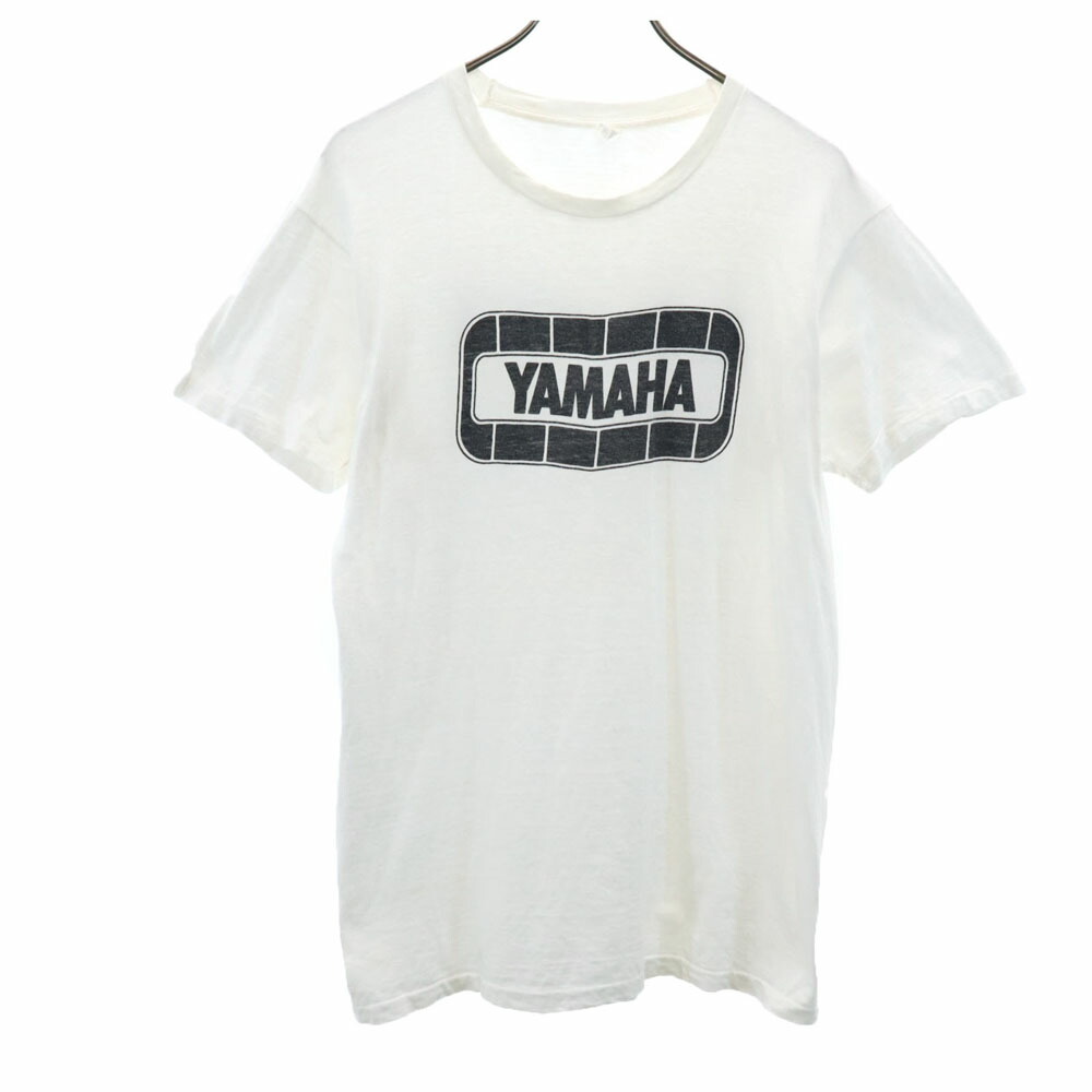 古着 OLD 年寄りの 90s USA製 ヤマハ 半袖 プルオーバー XL 白いこと YAMAHA シングル縫い目 ヴィンテージ メンズ 【中古】