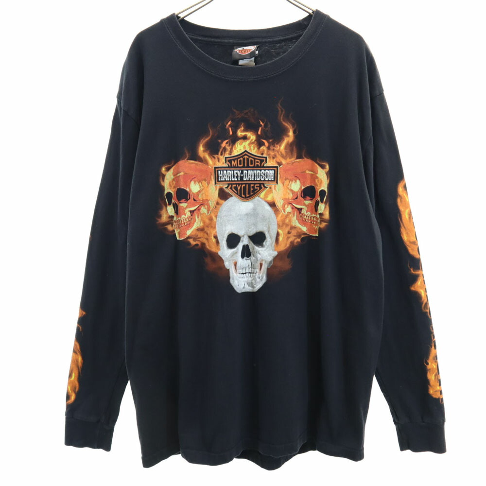 Harley-Davidson スカルロゴ ロンT長袖Tシャツ 2XL Harley-Davidson スカルロゴ ロンT長袖Tシャツ 2XL tシャツ