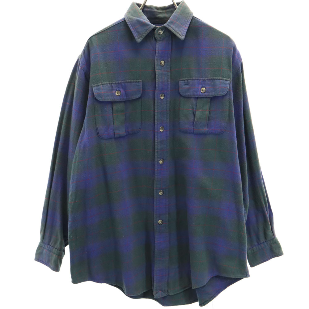 ラルフローレンカントリー 長袖 シャツ 9 パープル RALPH LAUREN COUNTRY レディース ラルフローレン チェックシャツ レディース 9号 M グリーン