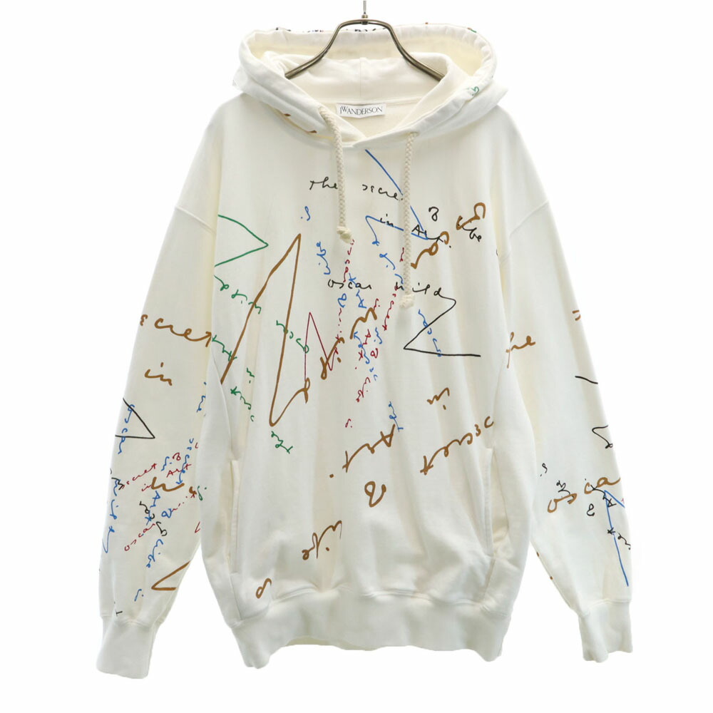 古着 J.W.Anderson. ジェイダブリューアンダーソン 長袖 スウェットパーカー XS ホワイト メンズ 【中古】 【PD】