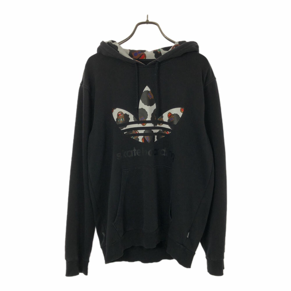 adidasスウェットトレーナーアディダス古着ヴィンテージパーカータグ 80's USA製 adidas 刺繍ロゴ Heavy Sweat Parka L / アディダス